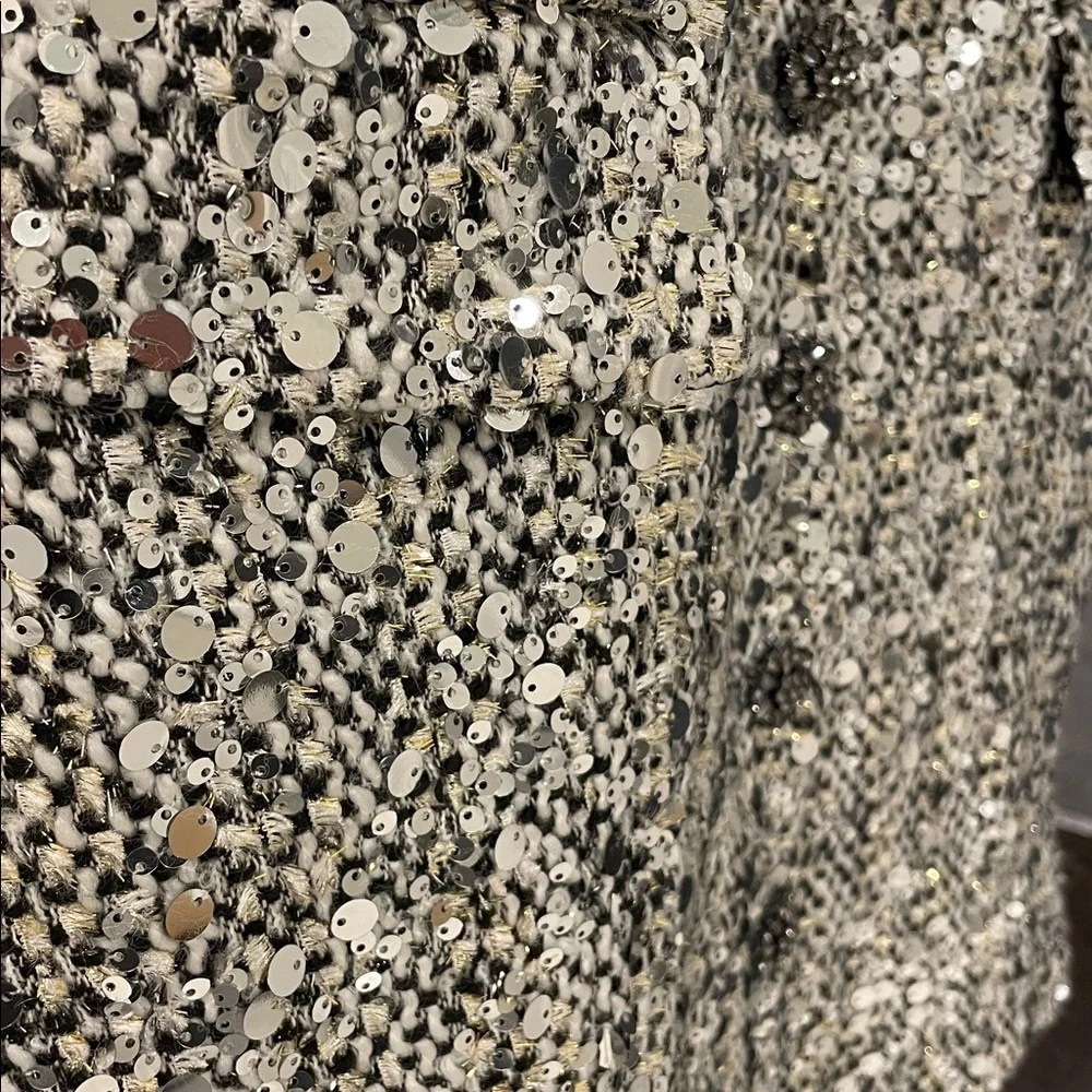 NWOT Stunning Antonio Melani sequin tweed vest / minidress. Fits M. - Picture 4 of 6